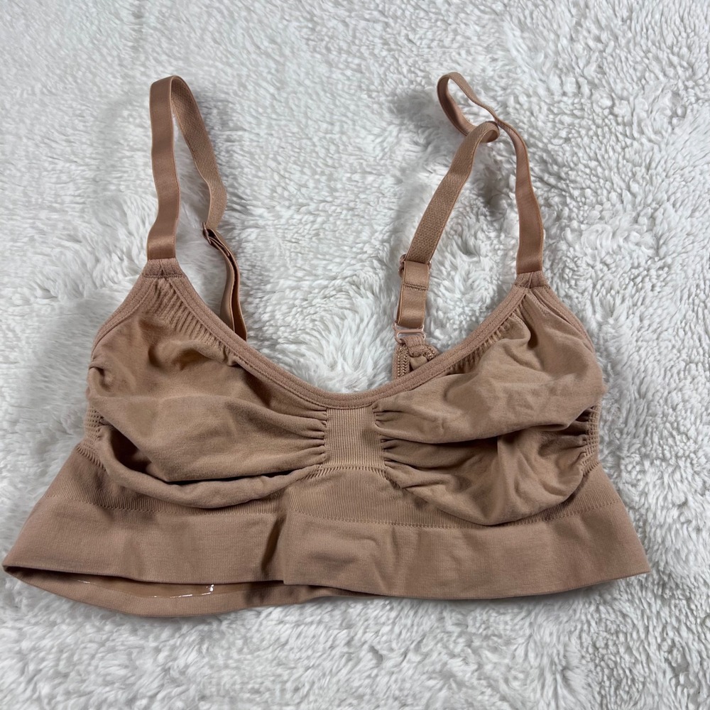 Skims Sculpting Bra Bralette Tan Nude Seamless Adjustable Straps S/M SH-BRA-0112